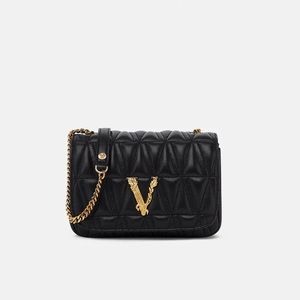 Versace Virtus small shoulder bag Black